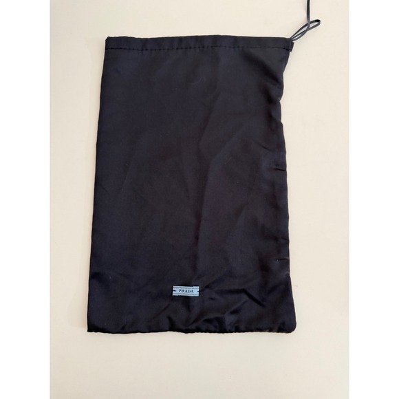 Prada Handbags - Prada Black Satin Drawstring Dust Bag Logo Storage Pouch 8.5x14